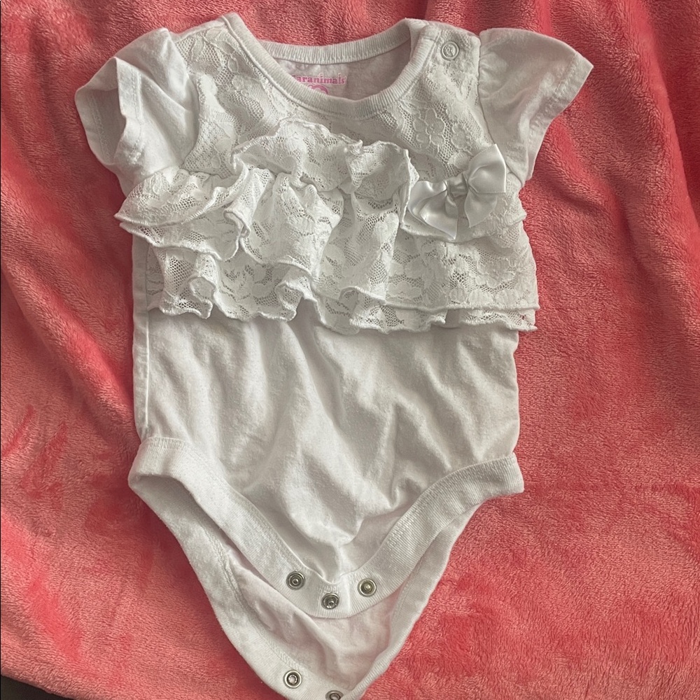 Garanimals White Lace Ruffle Bodysuit